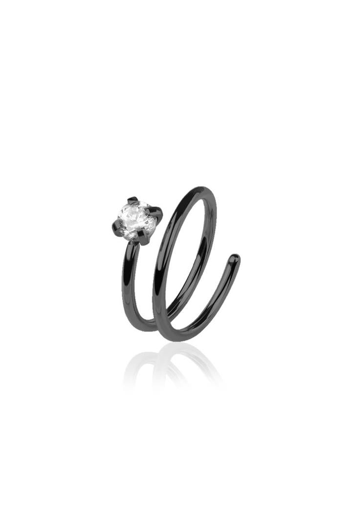 20G DOUBLE HOOP ANNEALED SURGICAL STEEL NOSE RING